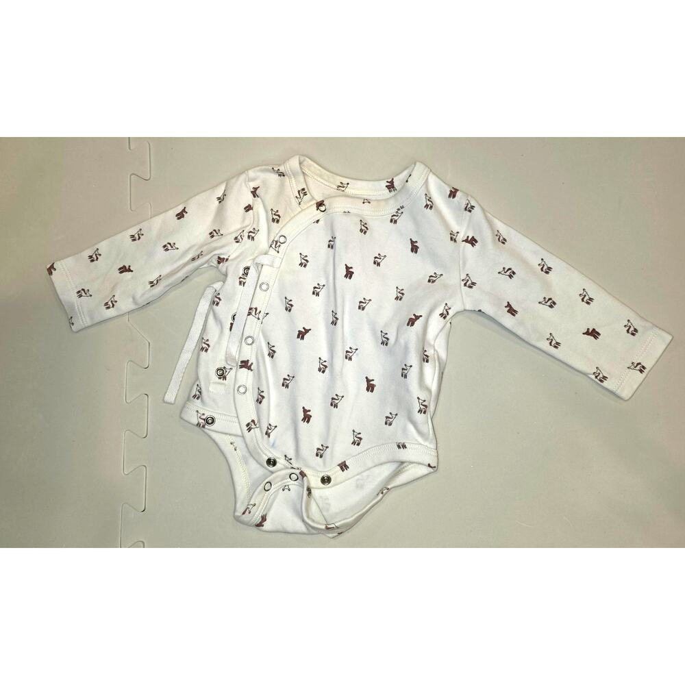 EUC Pehr baby deer long sleeve body suit sz 0-3 mo